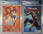 AMAZING SPIDER-MAN #9,10 CGC 9.8 NM/MINT🔥J. Scott Campbell Set 🔥Marvel Comics
