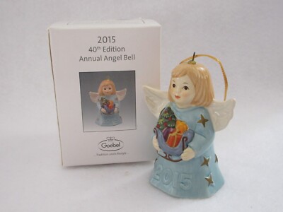 2015 Goebel Annual Angel Bell Christmas Tree Ornament - Ice Blue Gown - MIB