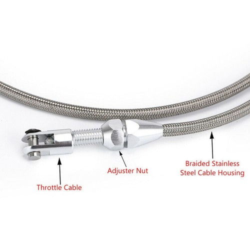 Brand New Throttle Cable Kit Gas Cable Braided Throttle More Responsive - Picture 5 of 12