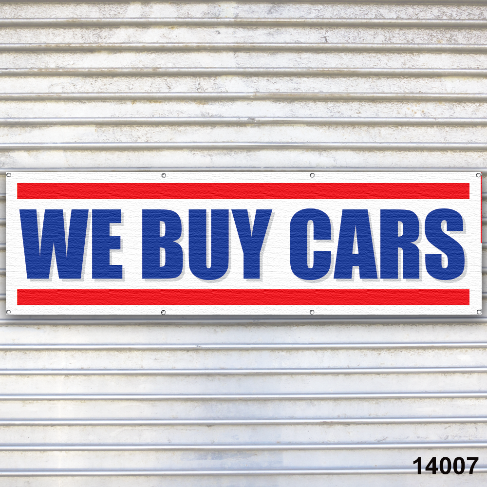 We Buy Cars Banner Car Dealer