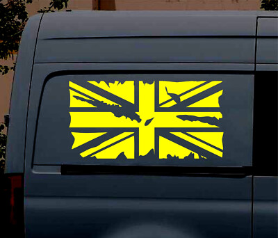 Union Jack Distressed UK Flagge Aufkleber Wohnwagen Wohnmobil Sticker Berg England