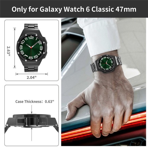 Mod Kit Watch Case Band Strap For Samsung Galaxy Watch 6 Classic 43mm 47mm Cover - Zdjęcie 18 z 40