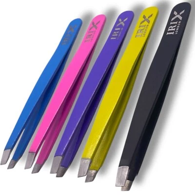 IRIX London - Slanted Tweezers Stainless Steel Eyebrow & Facial Hair Remover