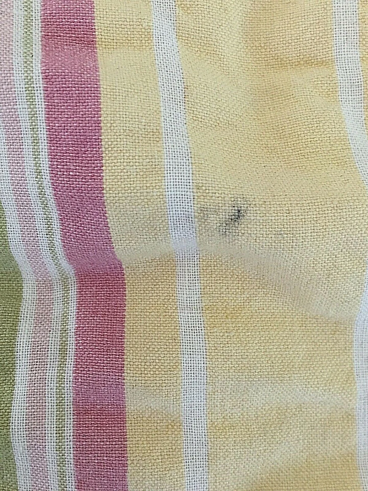 Almohada acolchada a rayas Croscill Home amarillo rosa verde algodón falso 27" x 21" estándar Foto 4 de 4