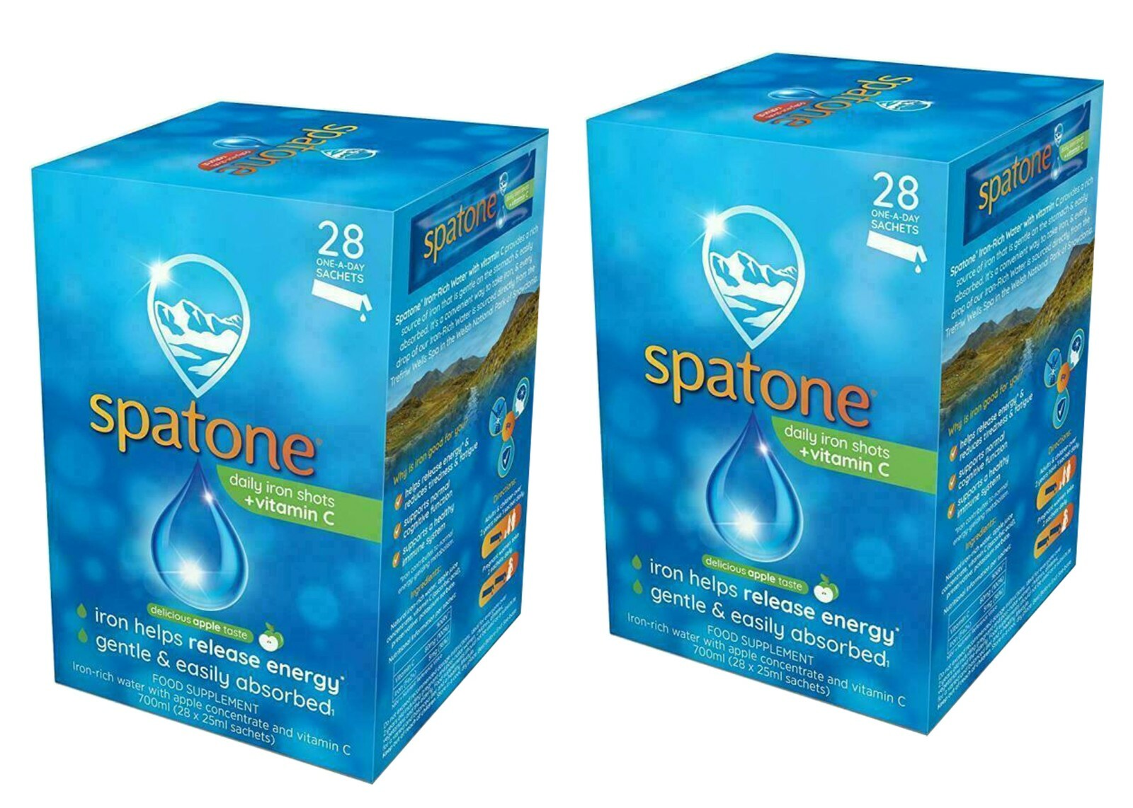 Spatone Liquid Iron Supplement Apple Flavour with Vitamin C, 28 Sachets