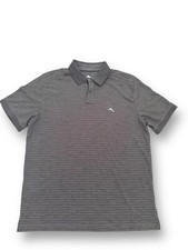 Tommy Bahama Coal Stripe Short Sleeve Polo Shirt ST226446RS Men's Size M NWT 100
