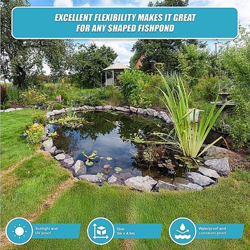 Randy & Travis Machinery Fish Pond Liner 3 x 4.6m x 0.5mm Garden Pool Membrane R - Picture 10 of 13