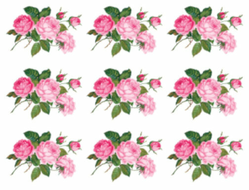 Vintage Image Victorian Shabby Pink Roses Transfers Waterslide Decals ...
