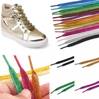 1Pair 120cm Glitter Shoelaces Unisex Flat Sparkly Colors Easily Use Shoes Laces