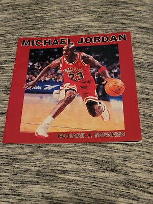 1992 Michael Jordan Paperback W/ POSTER Richard J Brenner Nba Bulls