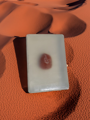 Root Chakra Soap Bar With Red Jasper Crystal Sandalwood, vetiver, Scented