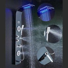 ELLO ALLO Shower Panel Tower LED Rainfall Waterfall Massage System Body Sprayer