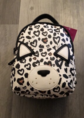 Betsey Johnson Leopard Print Backpack with Black Trim Plus Size - Betsey Johnson Leopard & Mixed Floral Backpack  main image 3