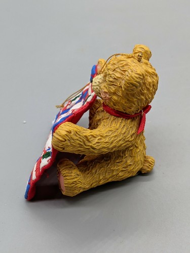 "2001 AMERICA FOREVER BEAR" Proud To Be An American Quilt American Greetings - Picture 7 of 12