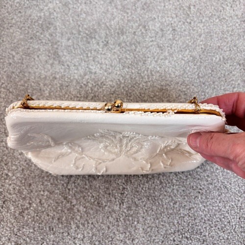 Borsa da sera vintage Walborg matrimonio perle perline HOCO Hong Kong - Foto 4 di 9