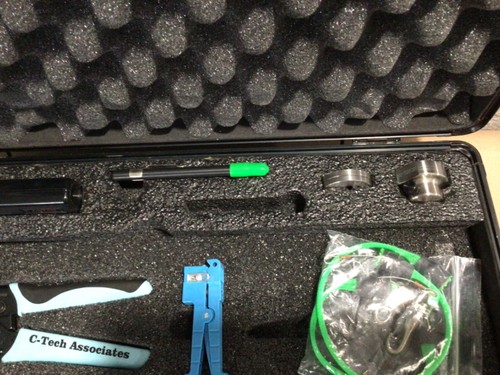 C-Tech Fiber Optic Tool Kit Strippers Crimpers SPOT Tester Case training system - Picture 10 of 21