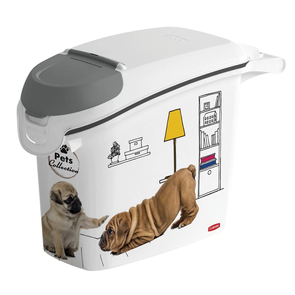 Poubelle Croquettes Chien 6kg PetLife Curver 254864 - Photo 1/1