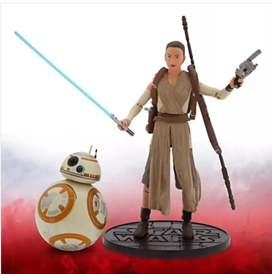 Star Wars Force Awakens REY AND BB8 ELITE SERIES FIGURA FUNDIDA A PRESIÓN SABLE DE LUZ Foto 3 de 4