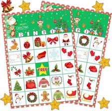 Christmas Bingo Game for Large Group Christmas Party Games for Kids 24 Players C