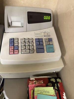Sharp XE-A101 Electronic Cash Register Cash Drawer High Contrast, NO KEY (WORKS)