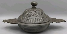 🍀Joli ancien bol à oreilles ou pot à bouillon, XIX, poinçon couronne N D