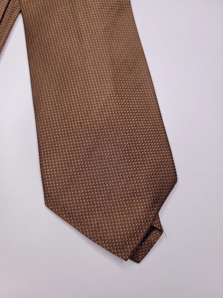 Corbata formal para hombre Gant 56"Lx3,75"W corbata de cuello marrón Foto 2 de 4