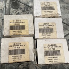 Screws Various Lot -See Description (300 +) soc Flat Screw 1/4x28-1/2 1/4-20x5/8