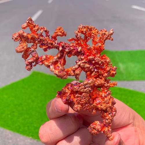 166G Rare!! iridescent Native Copper crystal mineral specimen - 第 11/22 張圖片