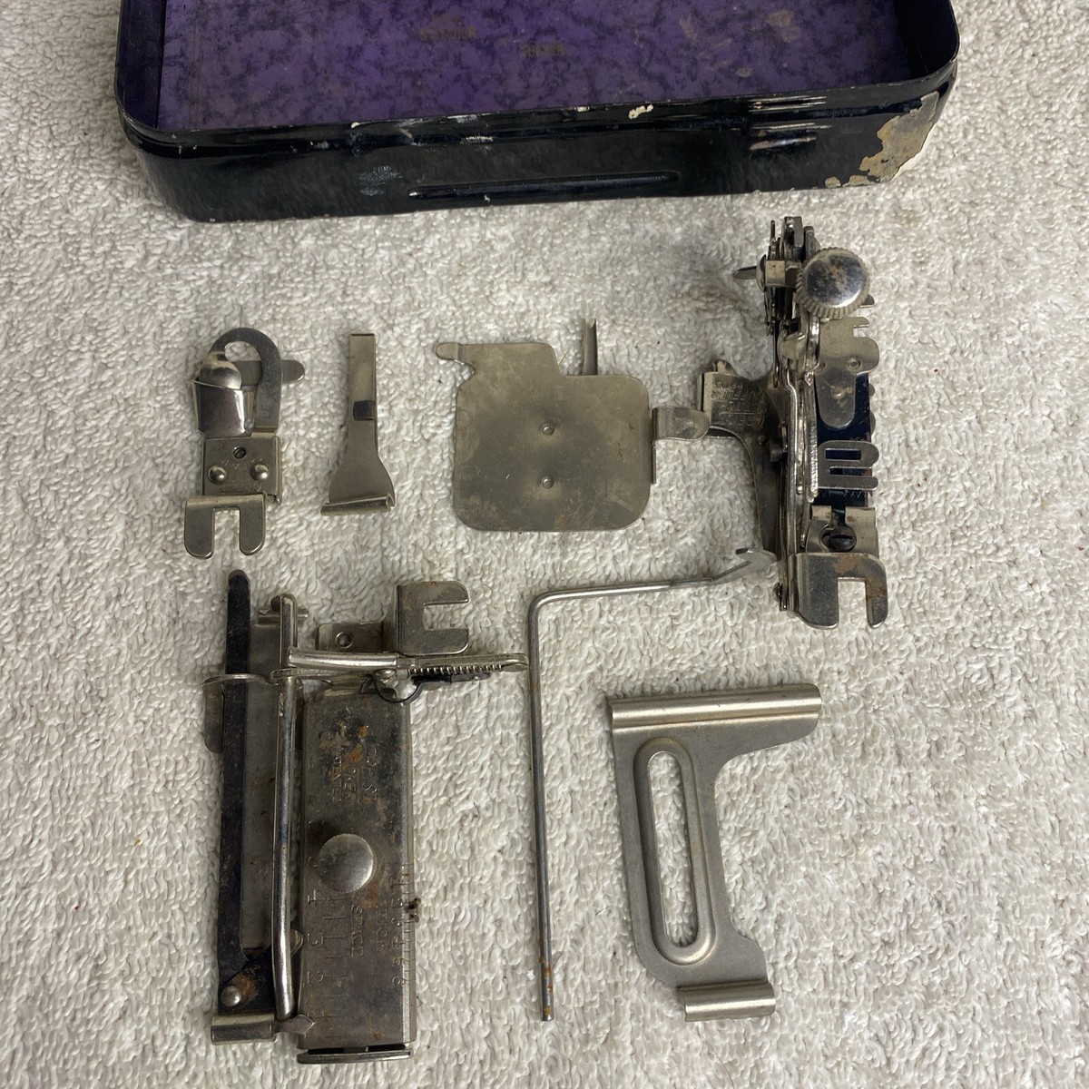 Vintage White Rotary Low Shank Sewing Machine attachments 13