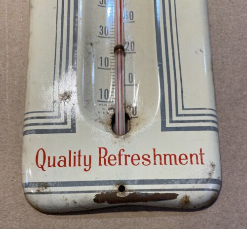 Coca-Cola 1950s 9" x 3" Tin Thermometer in Decent Condition - Picture 2 of 11
