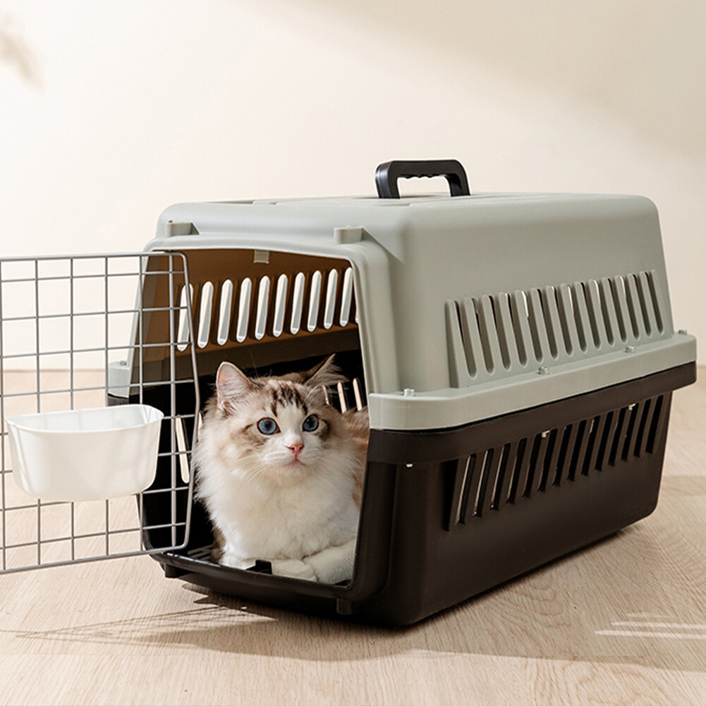 Large Pet Carrier Portable Carry Crate Dog Cat Puppy Travel Cage  Transporter Box