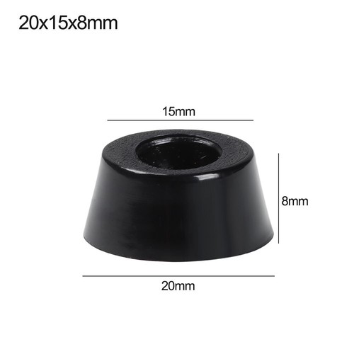 10 pcs Furniture Slip Feet Black Speaker Bed Table Box Tapered Rubber Protection - Picture 29 of 36