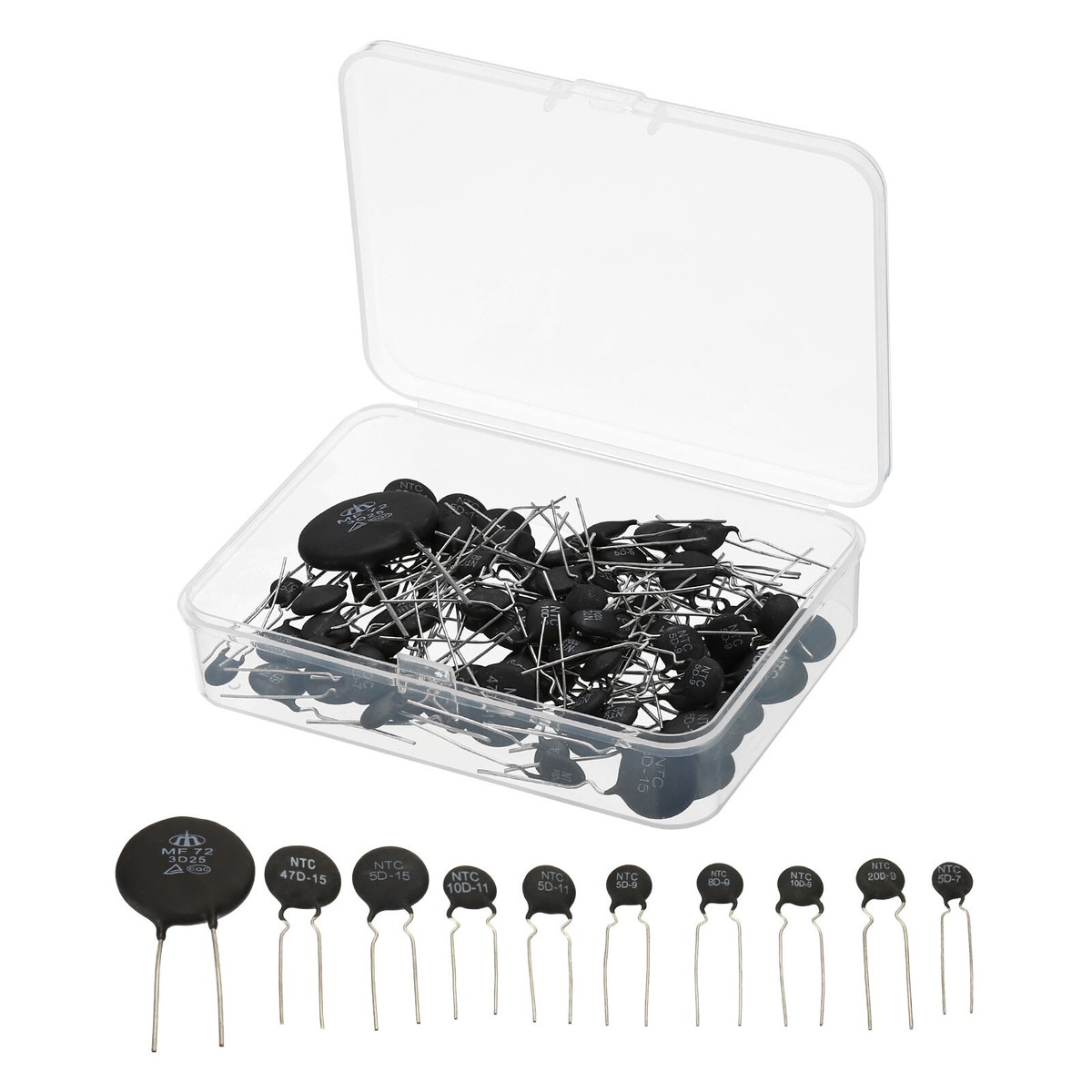 NTC Thermistor 100-Pack Resistors 5D-9 5 Ohm 3A Inrush Current Limiter ...