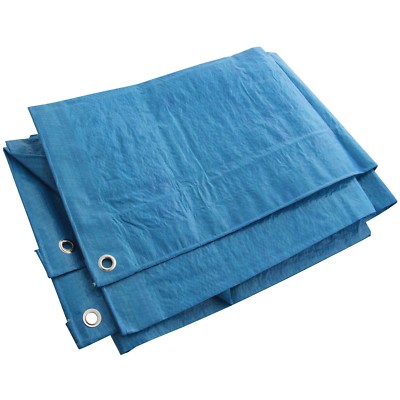 12' x 8' BLUE HEAVY DUTY WATERPROOF TARPAULIN TARP GROUND SHEET CAMPING COVE