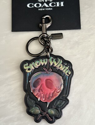 COACH X DISNEY POISON SKULL SNOW WHITE BAG CHARM FOB 32538 EUC | eBay