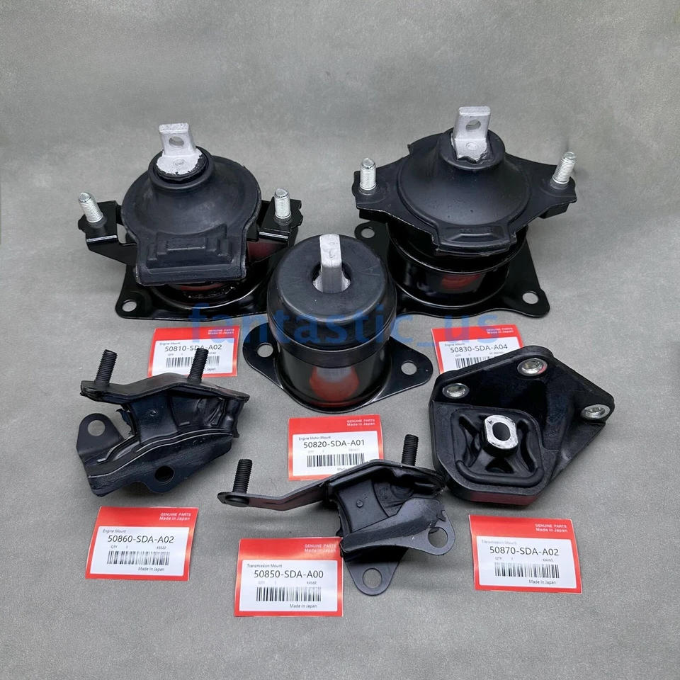 OEM Engine Motor & Trans Mount Set 6PCS (Automatic) For 03-07 Honda Accord 2.4L - Image 2 of 4