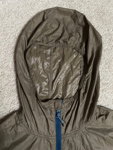 Topo Designs Ultralight Packable Jacket Brown Men's SMALL full zip hooded hoodie - Picture 4 of 13
