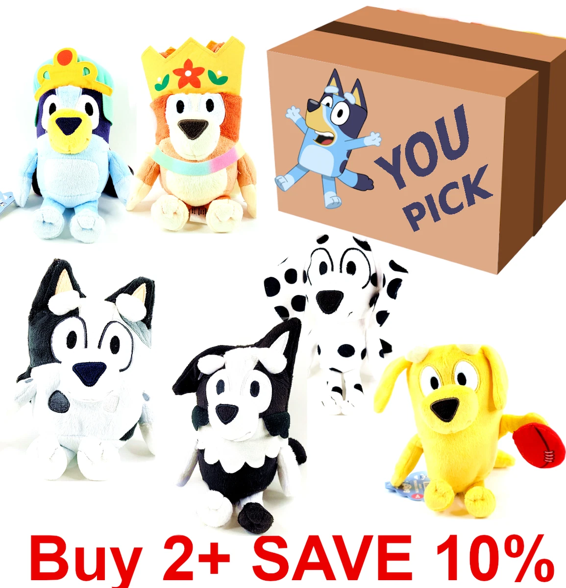 Disney Bluey & Friends Plush 🐶 YOU PICK 🐶 Bingo Rusty Lucky Muffin  Mackenzie