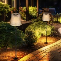 Solarleuchte AußEnlampe Gartenleuchte Rauch Led Kristallleuchte Erdspieß 2Er Set
