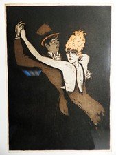 Otto BACHMANN Schweiz signiert + datierte Lithogaphie ° Zwanziger Jahre Stil