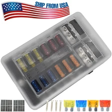 12 Way Car Power Distribution Blade Fuse Holder Box Block Panel Board 12V 32V US