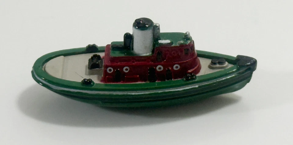 Vintage Micromachine Plastic Tug Boat Ship Green Type Case Toy - Image 4 of 4