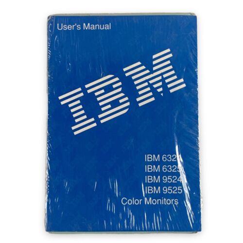 IBM Color Monitor Manual de Usuario IBM 6324 6325 9524 9525 DE COLECCIÓN AÑOS 80 SELLADO