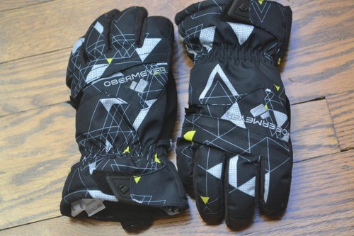 Obermeyer Kids Gore Tex Winter Geometric Design Gloves Youth Teen Large Excellnt - Picture 1 of 5