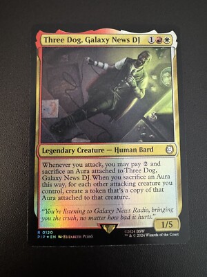 MTG Three Dog, Galaxy News DJ Fallout PIP 0120 Foil Rare NM