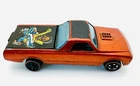 Hot Wheels Redline 1967 Orange Custom Fleetside Early Hong Kong Vintage Decal