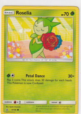 Pokemon Karte Ultra-Prisma Nr. 4/156 Roselia englisch