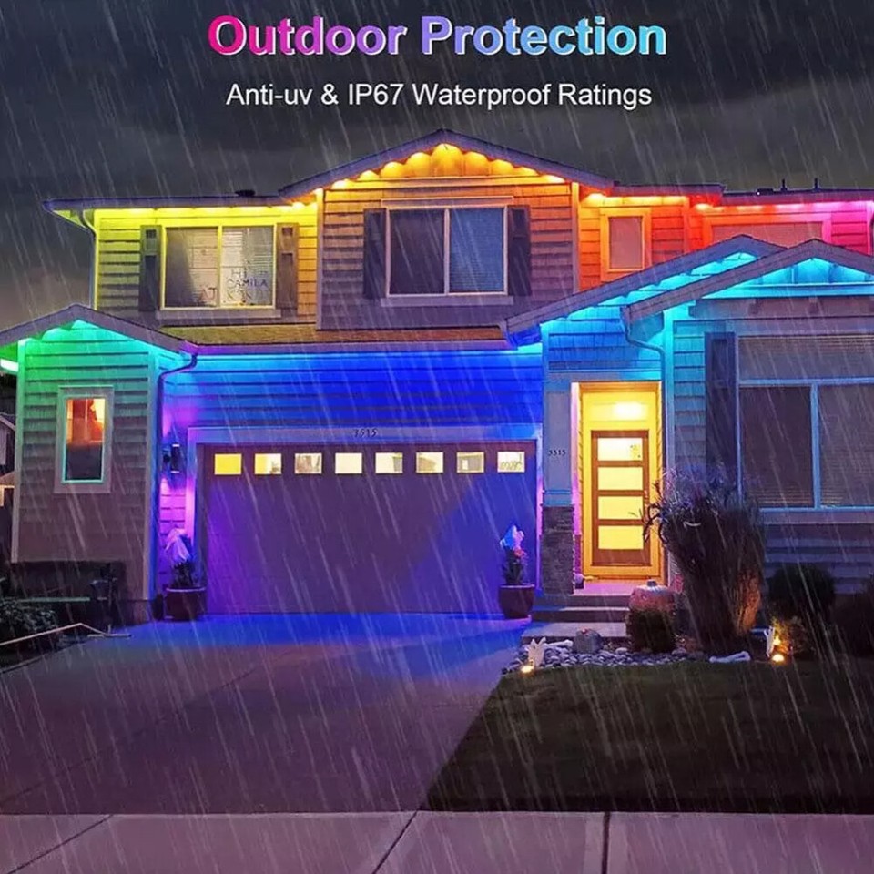 Permanent Outdoor Eaves Lights Smart RGBIC App RemoteLED DIY SceneModes