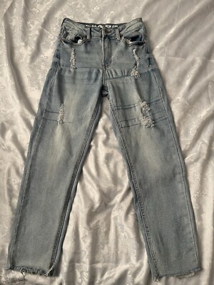 Womens Jeans Blue Denim High Rise Mom Jean Highly