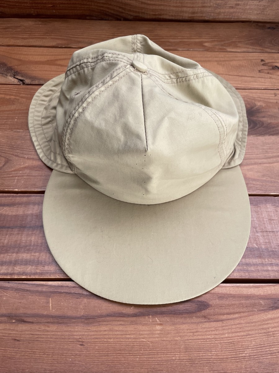 Vintage Columbia USA Made PFG Tan Fishing Sun Shade Hat Size M